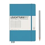 LEUCHTTURM1917 354584 Notizbuch Medium (A5), Hardcover, 251 nummerierte Seiten, Nordic Blue, liniert