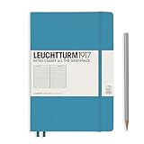 LEUCHTTURM1917 354584 Notizbuch Medium (A5), Hardcover, 251 nummerierte Seiten, Nordic Blue, liniert