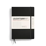 LEUCHTTURM1917 329398 Notizbuch Medium (A5), Hardcover, 251 nummerierte Seiten, Schwarz, dotted