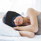 mysleepmask Schlafmaske inklusive 2 Ohrstöpseln und 2 Gelpads Bequeme Bio-Baumwolle für absolute Ruhe und Dunkelheit Entwickelt in Deutschland Kopfumfang circa 54-58 cm, S/M
