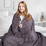Wellax Gewichtsdecke - Therapiedecke - 3,2kg, 104x152 cm - Weighted Blanket - 100% Baumwolle - Für Stressabbau & Angstzustände - Mit Tasche