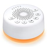 Easysleep White Noise Machine Einschlafhilfe mit 25 Beruhigende Klängen und Nachtlicht Weißes Rauschen Maschine mit Speicherfunktion 32 Lautstärkestufe und 5 Timer Wechselstrom oder USB Angetrieben