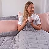 Brentfords gewichtete Decke 6 kg für Erwachsene Kindertherapie Angst Autismus Schlaflosigkeit Stressabbau, Einzel/Doppel - Silbergrau - 125 x 180 cm, Double: 125 x 180cm, 6kg(13lb)