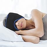 mysleepmask Schlafmaske inklusive 2 Ohrstöpseln und 2 Gelpads Bequeme Bio-Baumwolle für absolute Ruhe und Dunkelheit Entwickelt in Deutschland Kopfumfang circa 54 -58 cm, S/M