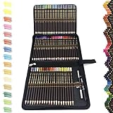 72 Buntstifte Set,Zeichnen Bleistifte Profi Art Set-Ölbasierten gemischten und bruchgeschützten Farben zum Kolorieren von Zeichnen, Schreiben,Ideal für Malbücher für Erwachsene oder Kinder