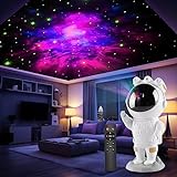 LED Astronaut Sternenhimmel Projektor,Spaceman Galaxy Star Nachtlicht，Planetarium, mit Timer, Fernbedienung，Schlafzimmer Deckenprojektion Lampe，Geschenk für Kinder und Erwachsene
